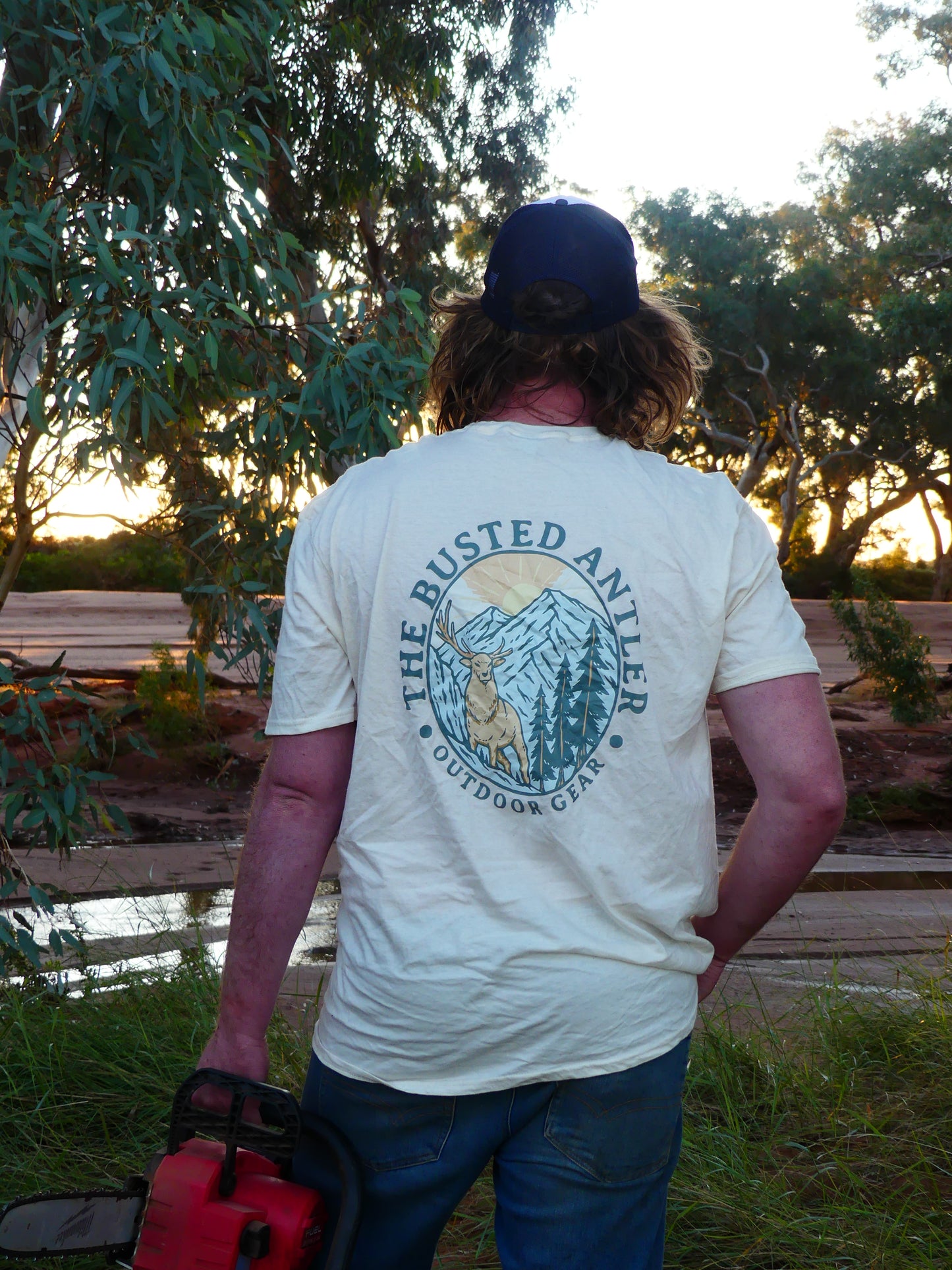 Busted Antler T-Shirt Logo on Back